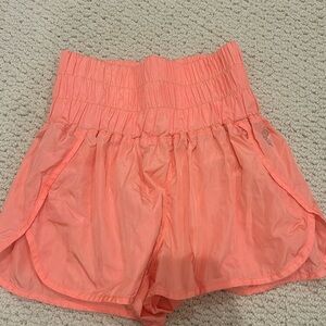 Free People Movement The Way Home peach/orange athletic shorts